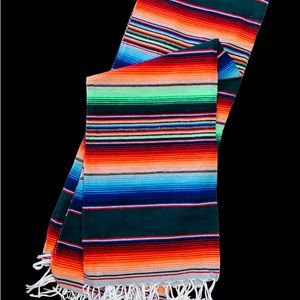 Serape Orange Mix Mexican Sarape Acrylic